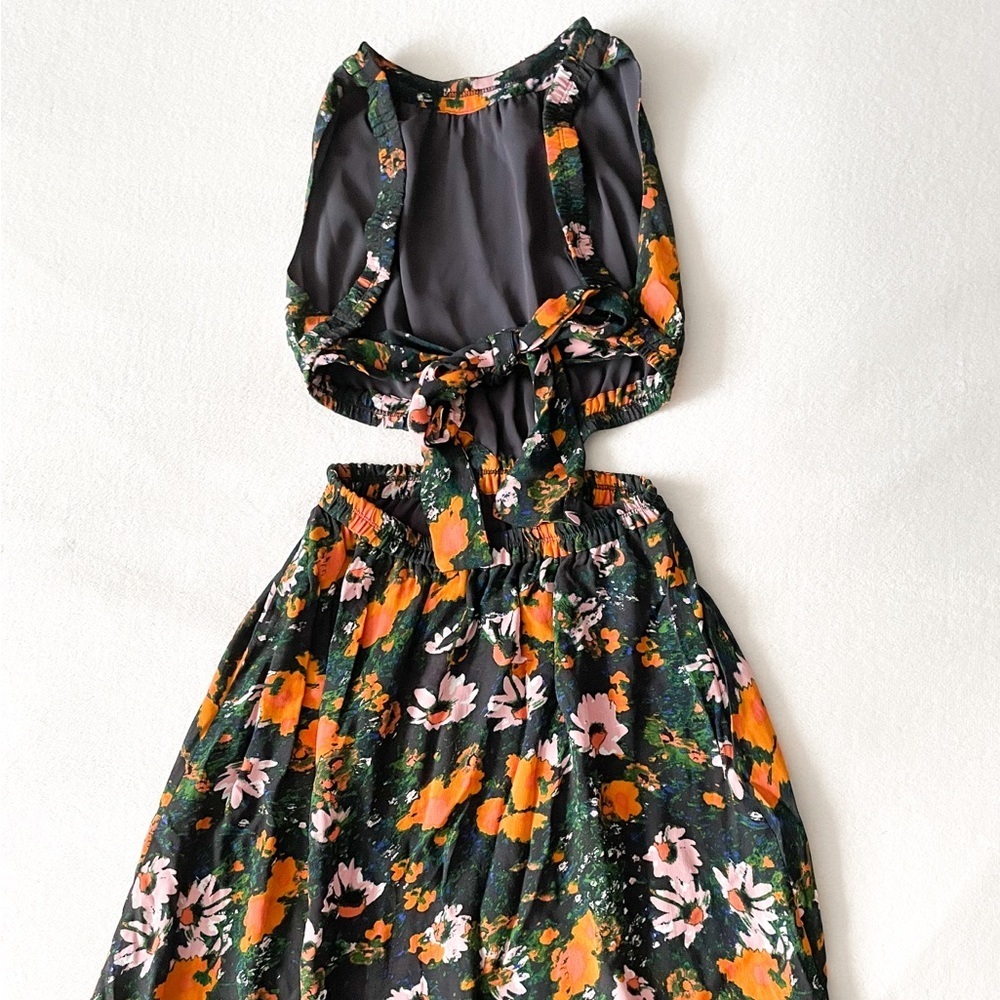 Wilfred Floral Cut-out Halter Maxi Dress - Picture 8 of 13